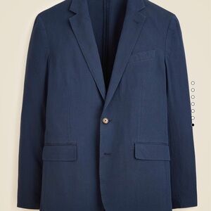 Ludlow (slim-fit) Linen Navy Blazer